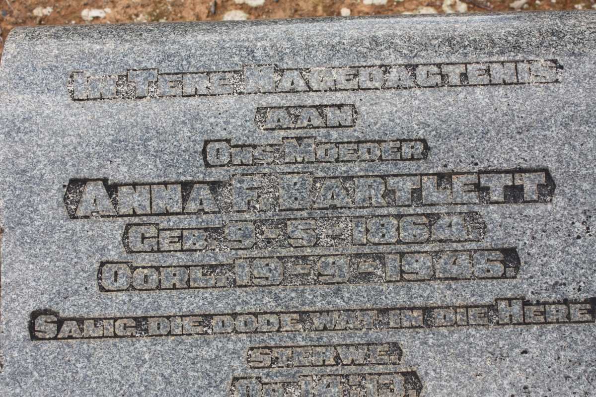BARTLETT Anna F. 1864-1946