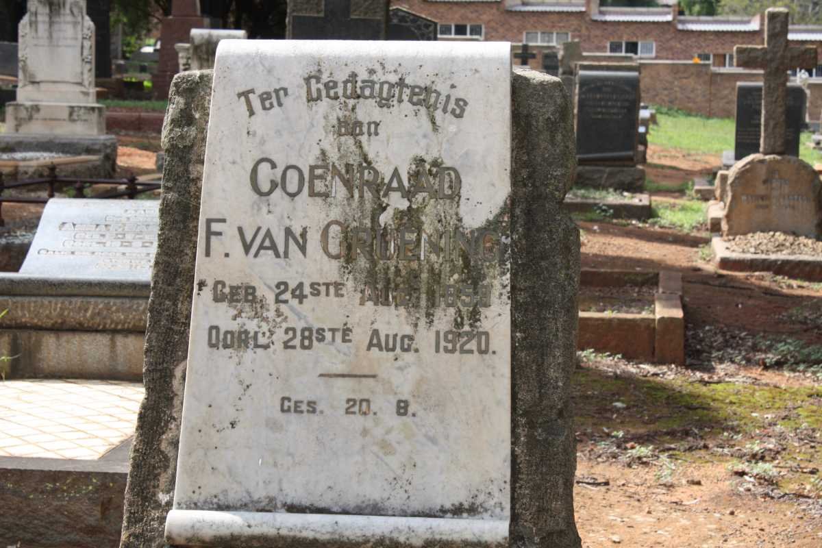 GREUNING Coenraad F., van 1859-1920