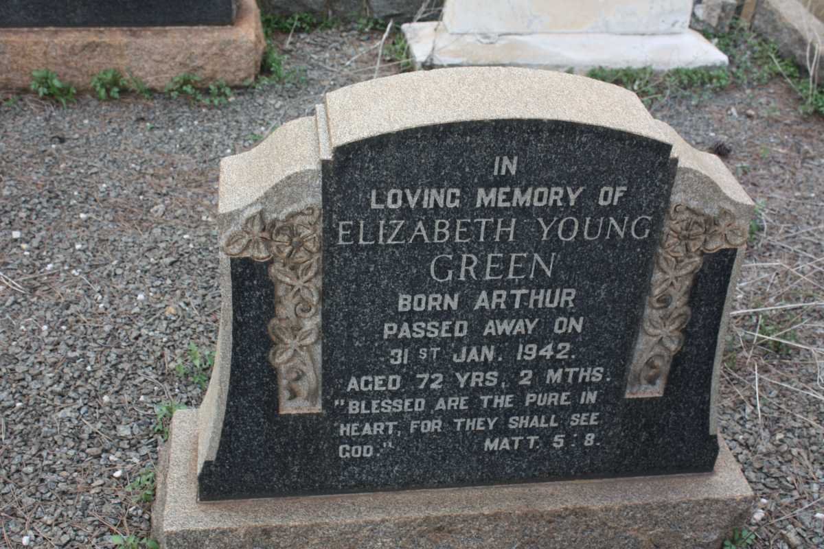 GREEN Elizabeth Young nee ARTHUR -1942