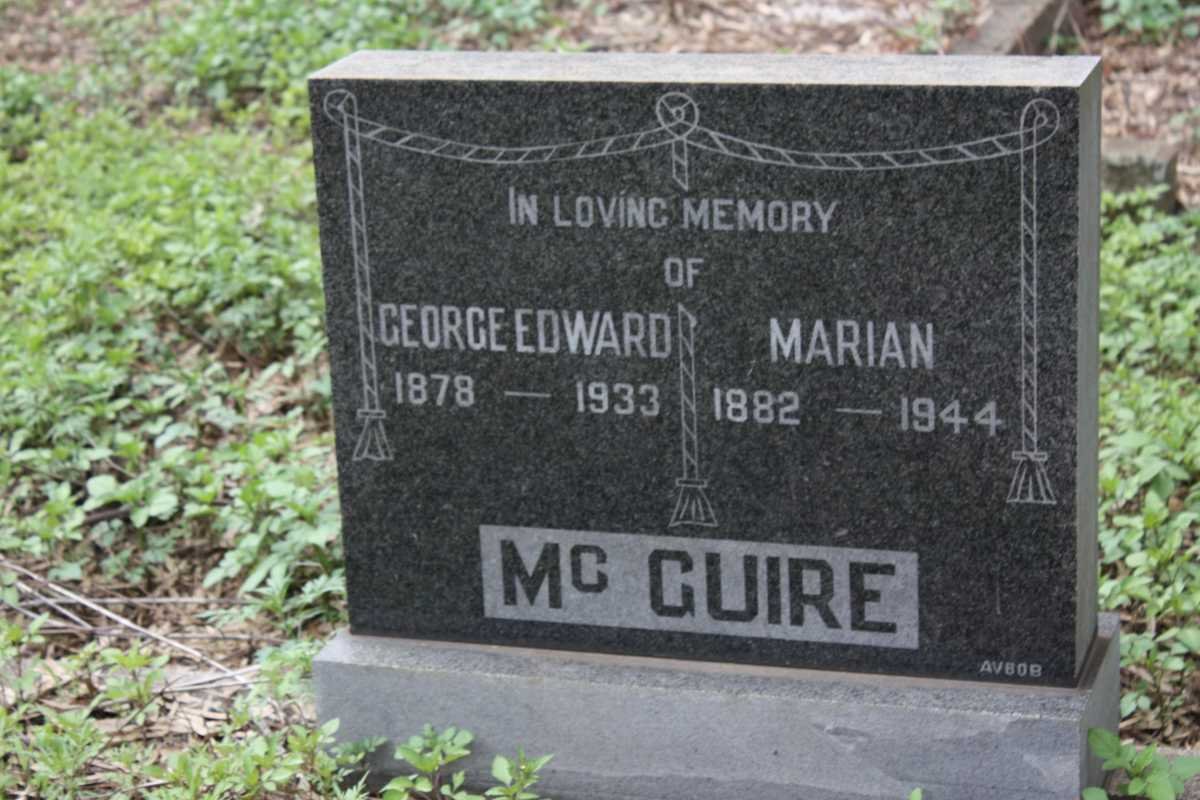 GUIRE George Edward, Mc 1878-1933 &amp; Marian 1882-1944