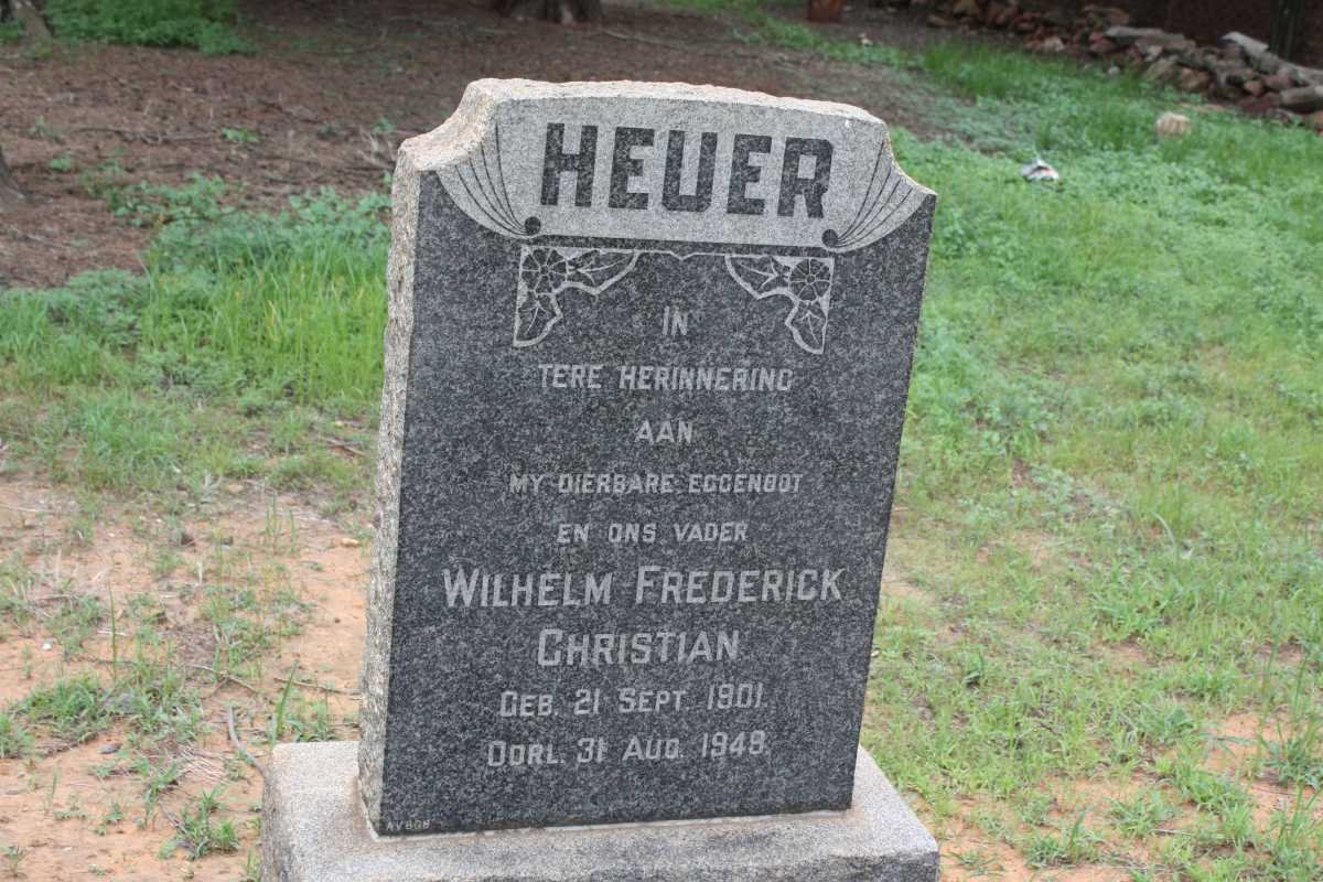 HEUER Wilhelm Frederick 1901-1948