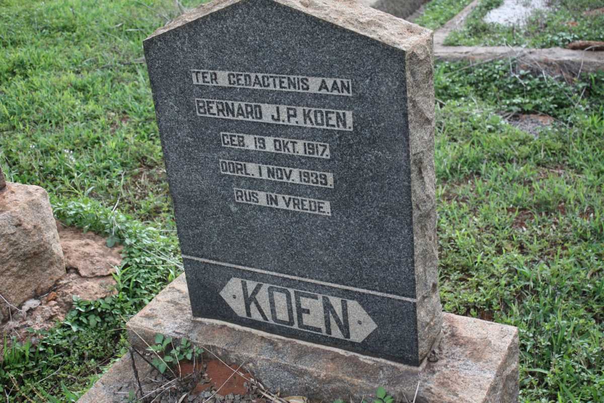 KOEN Bernard J.P. 1917-1939