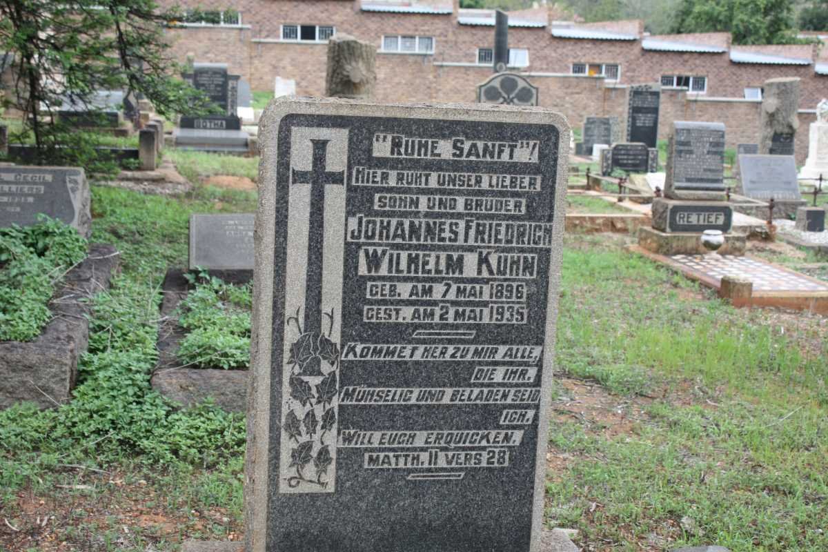 KUHN Johannes Friedrich Wilhelm 1896-1935