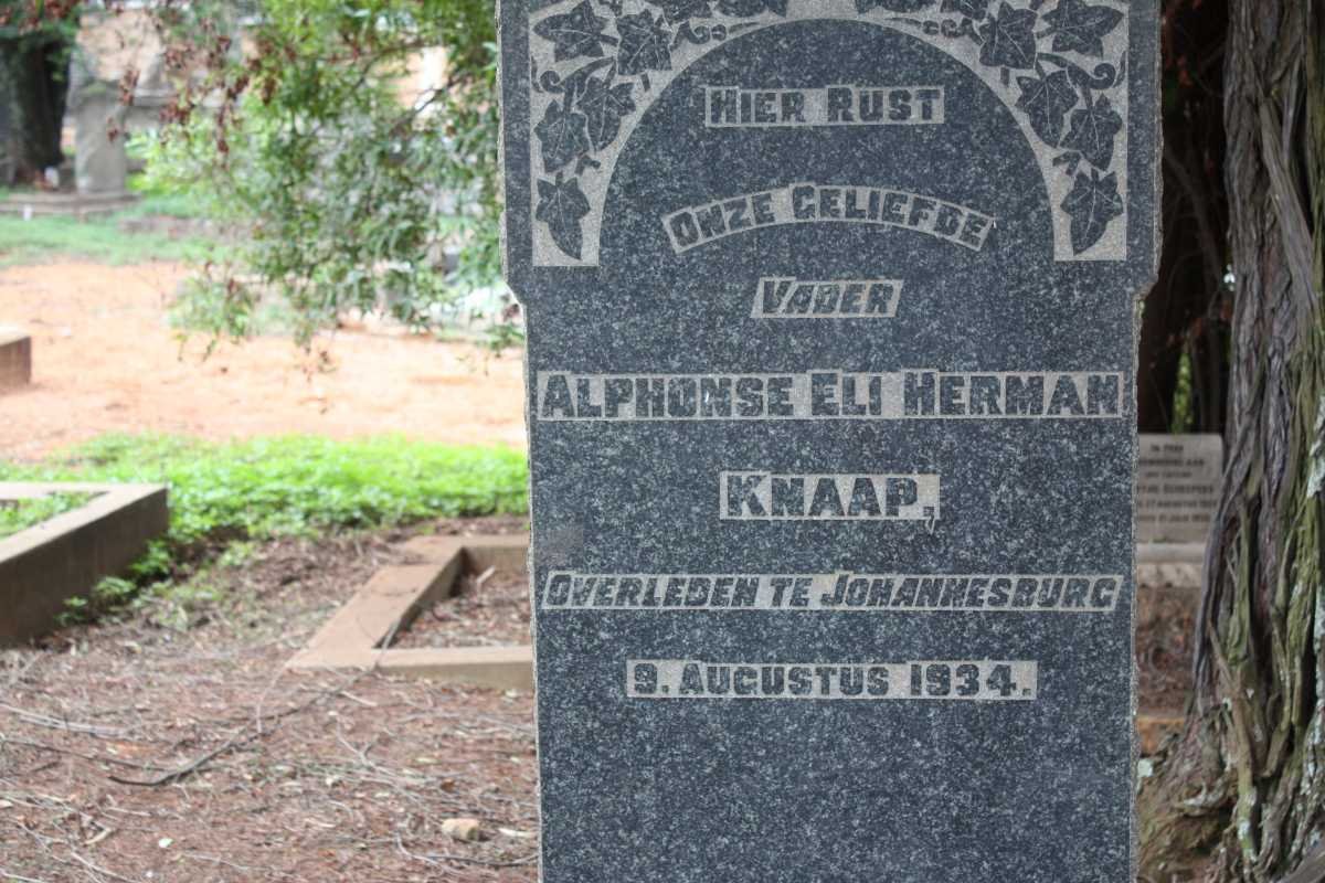 KNAAP Alphonse Eli Herman  -1934