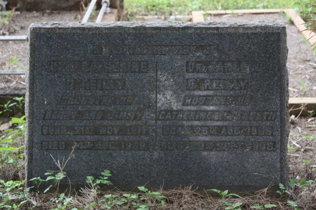 O'REILLY James 1856-1939 :: O'REILLY Ruth Catherine 1917-1938