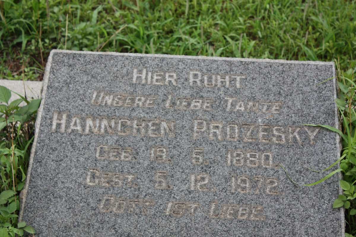 PROZESKY Hannchen 1880-1972