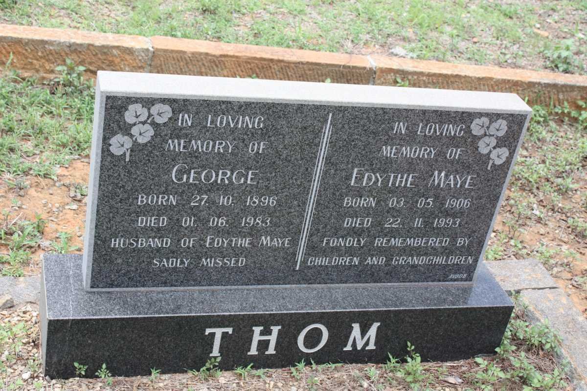 THOM George 1896-1983 &amp; Edythe Maye 1906-1993