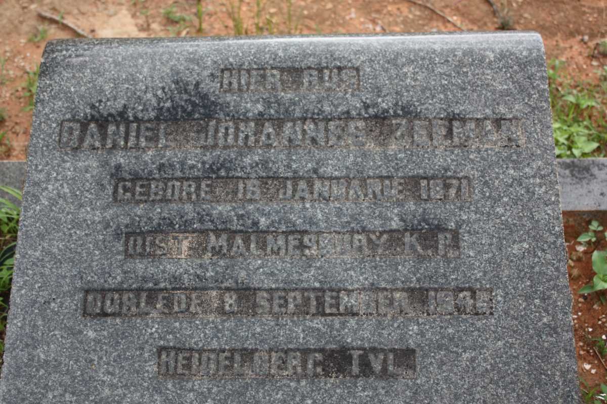 ZEEMAN Daniel Johannes 1871-1945