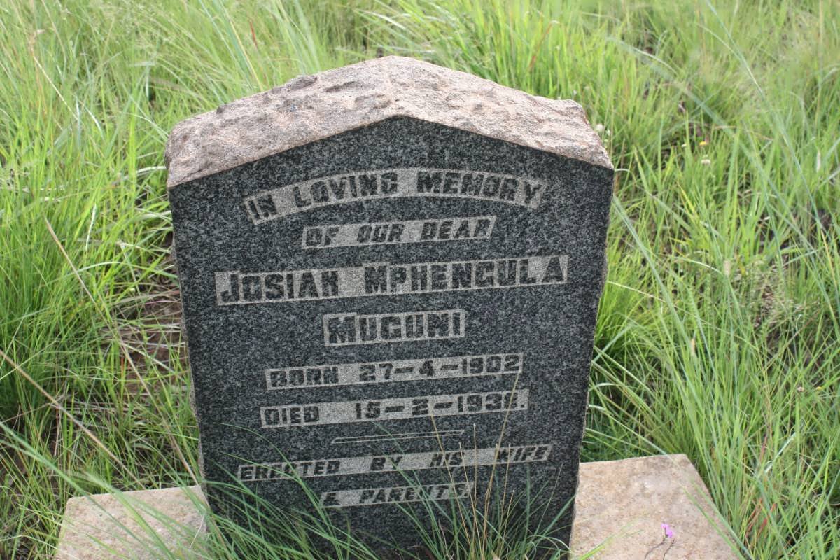 MUGUNI Josian Mphengula 1902-1938