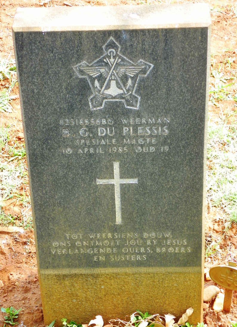 PLESSIS D.G., du -1985