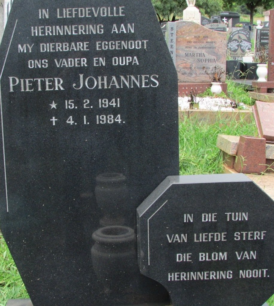 ? Pieter Johannes 1941-1984