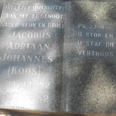 ? Jacobus Adriaan Johannes 1952-1982
