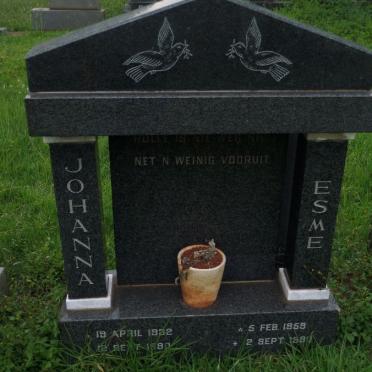 ? Johanna 1932-1990 :: ? Esme 1959-1990