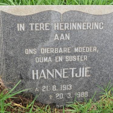 ? Hannetjie 1913-1988