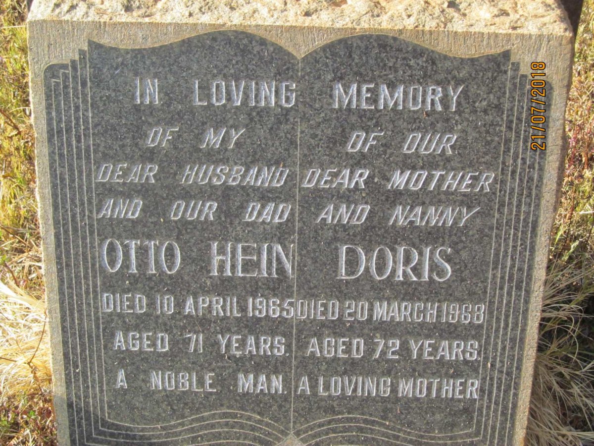 ? Otto Hein -1965 &amp; Doris -1968