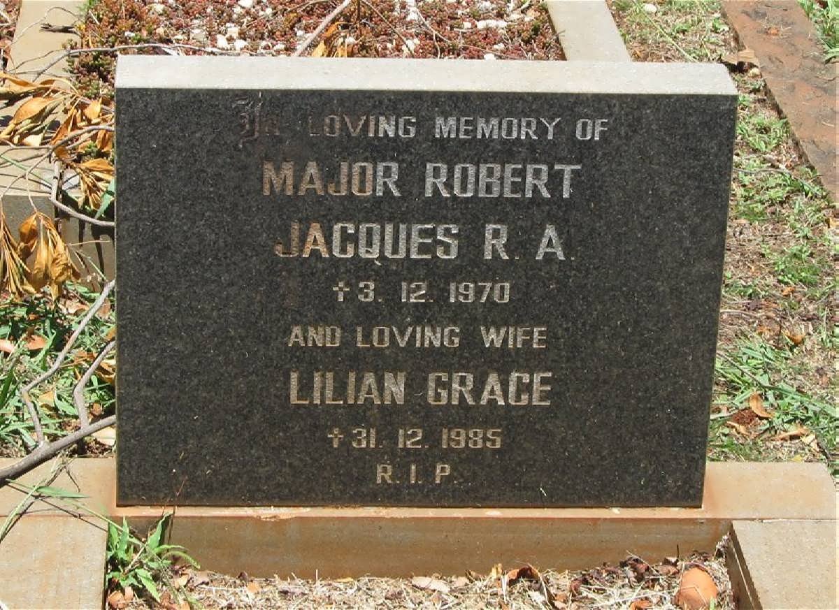 ? Robert Jacques R.A. -1970 &amp; Lilian Grace -1985