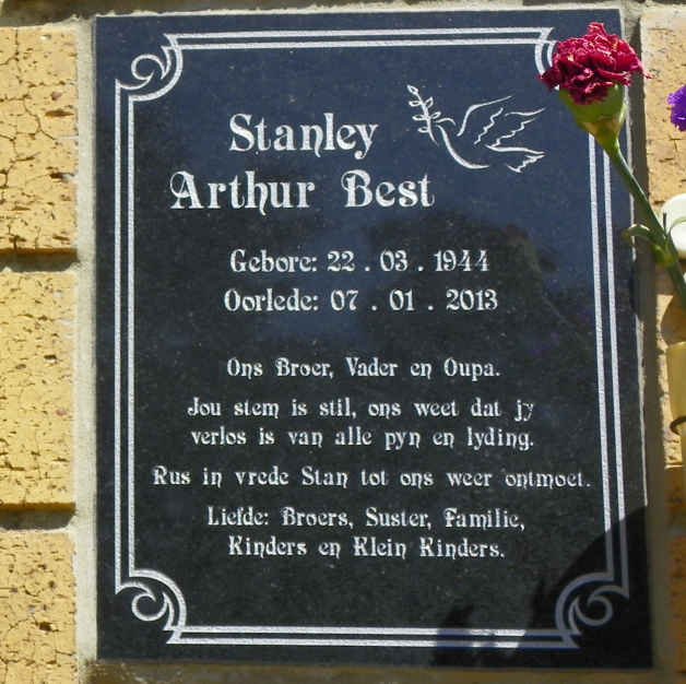 BEST Stanley Arthur 1944-2013