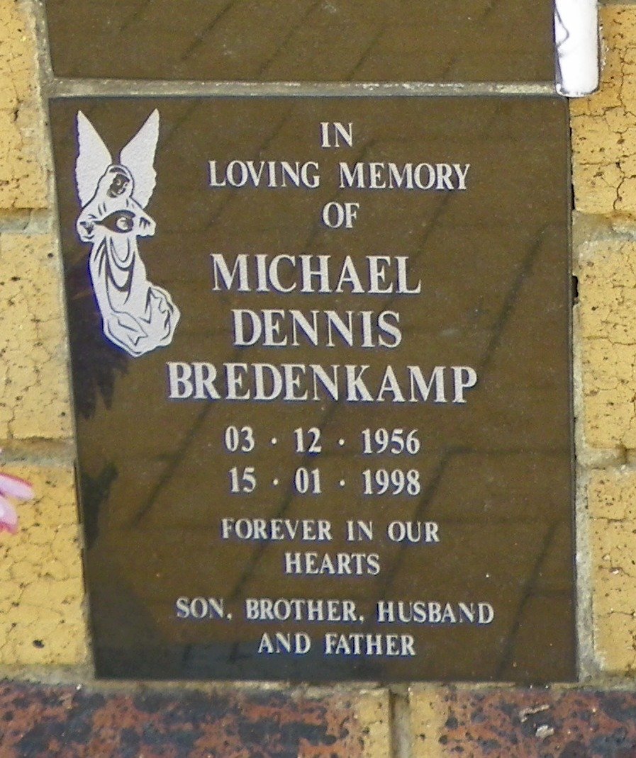 BREDENKAMP Michael Dennis 1956-1998