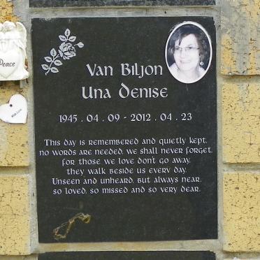 BILJON Una Denise, van 1945-2012