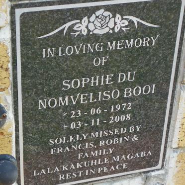 BOOI Sophie Du Nomveliso 1972-2008
