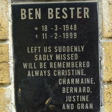 BESTER Ben 1948-1999