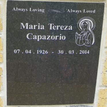 CAPAZORIO Maria Tereza 1926-2014
