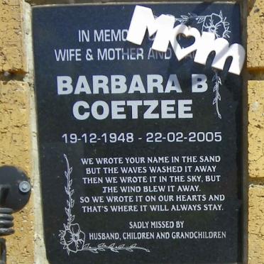 COETZEE Barbara B. 1948-2005