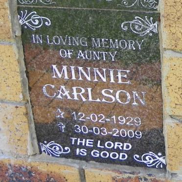 CARLSON Minnie 1929-2009