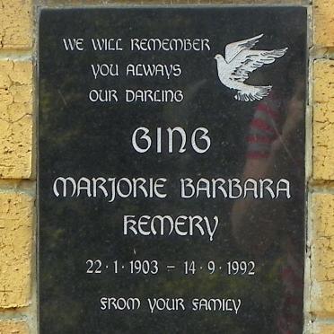 GING Marjorie Barbara Kemery 1903-1992