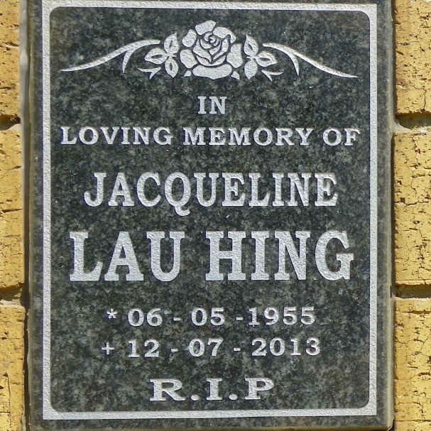 HING Jacqueline, LAU 1955-2013