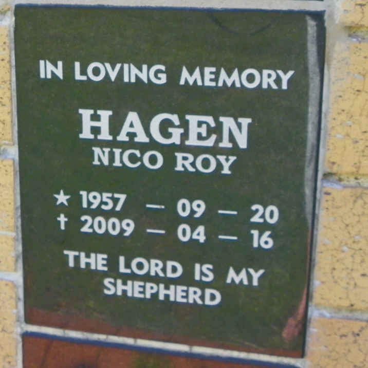 HAGEN Nico Roy 1957-2009