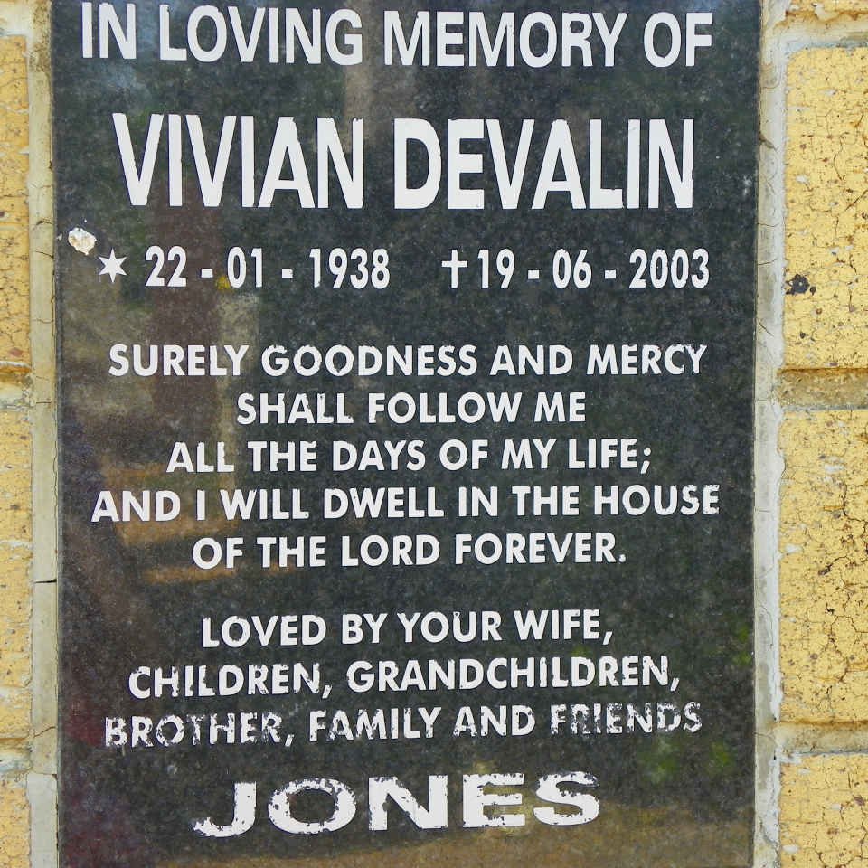 JONES Vivian Devalin 1938-2003