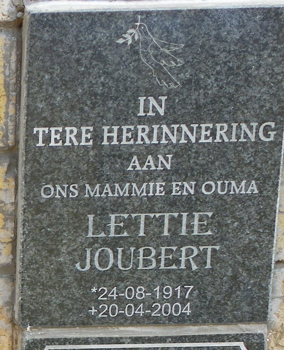 JOUBERT Lettie 1917-2004