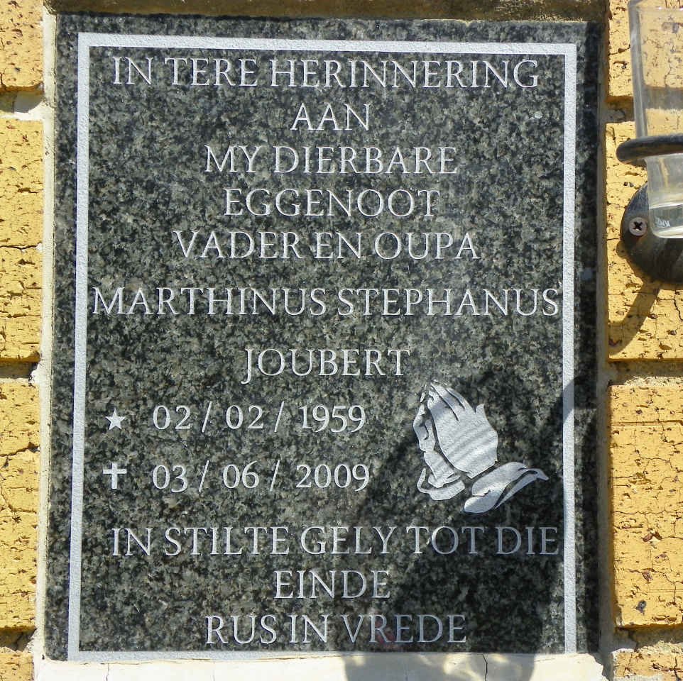 JOUBERT Marthinus Stephanus 1959-2009