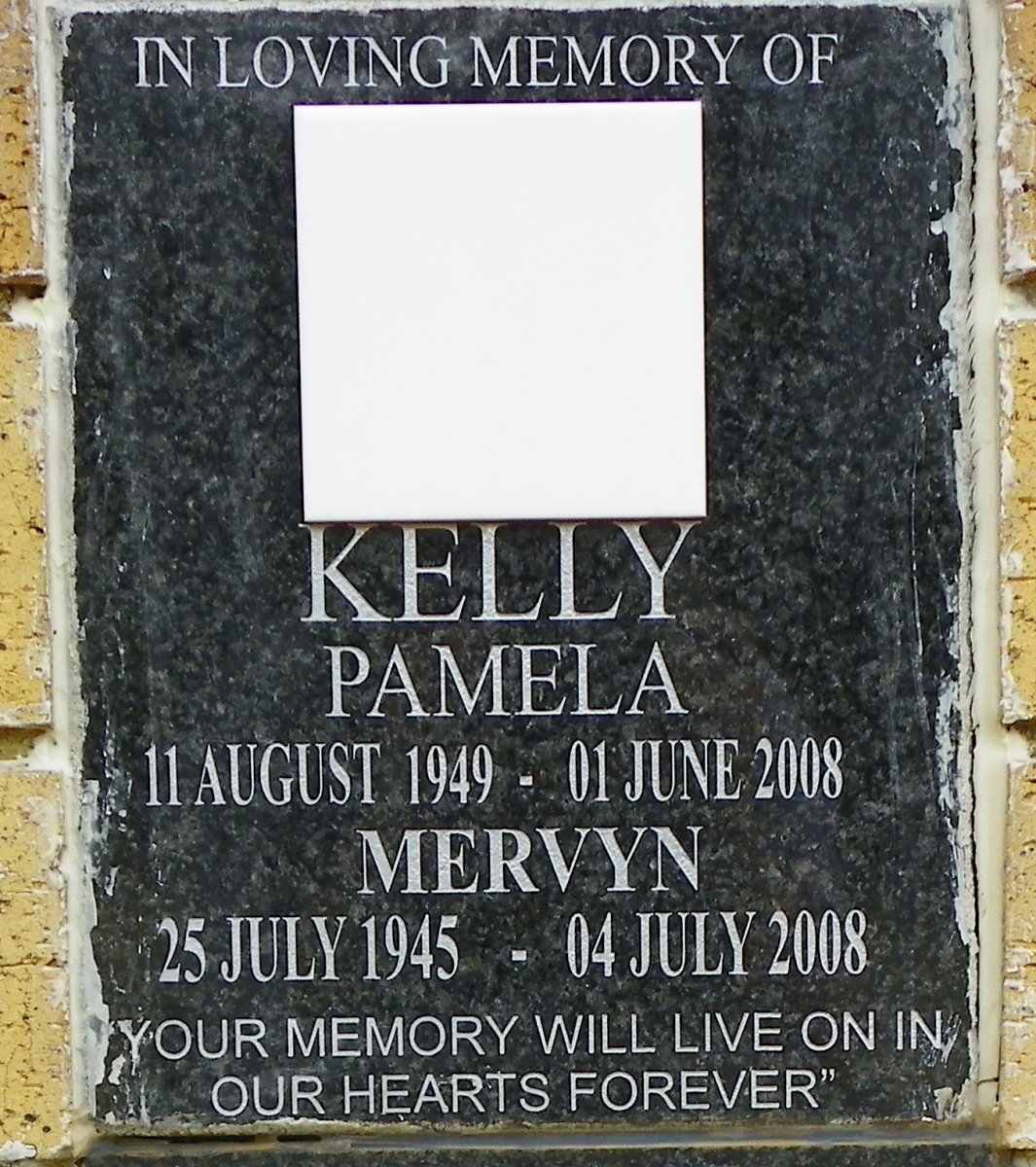 KELLY Mervyn 1945-2008 &amp; Pamela 1949-2008