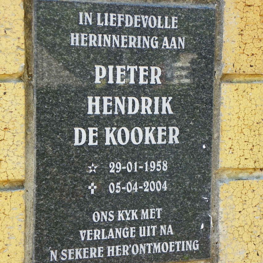 KOOKER Pieter Hendrik, de 1958-2004