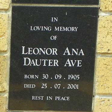 LEONOR Ana Dauter Ave 1905-2001