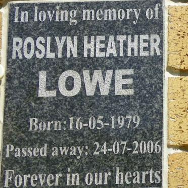LOWE Roslyn Heather 1979-2006