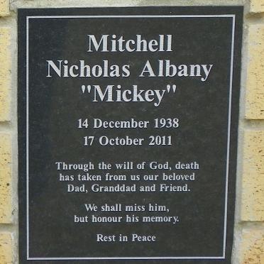 MITCHELL Nicholas Albany 1938-2011