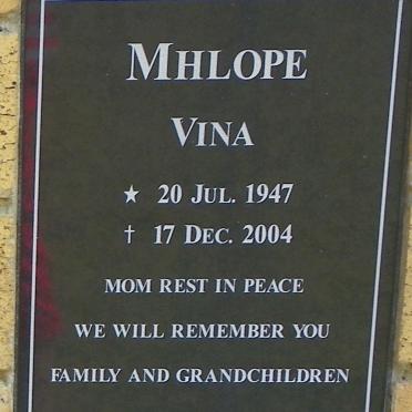 MHLOPE Vina 1947-2004