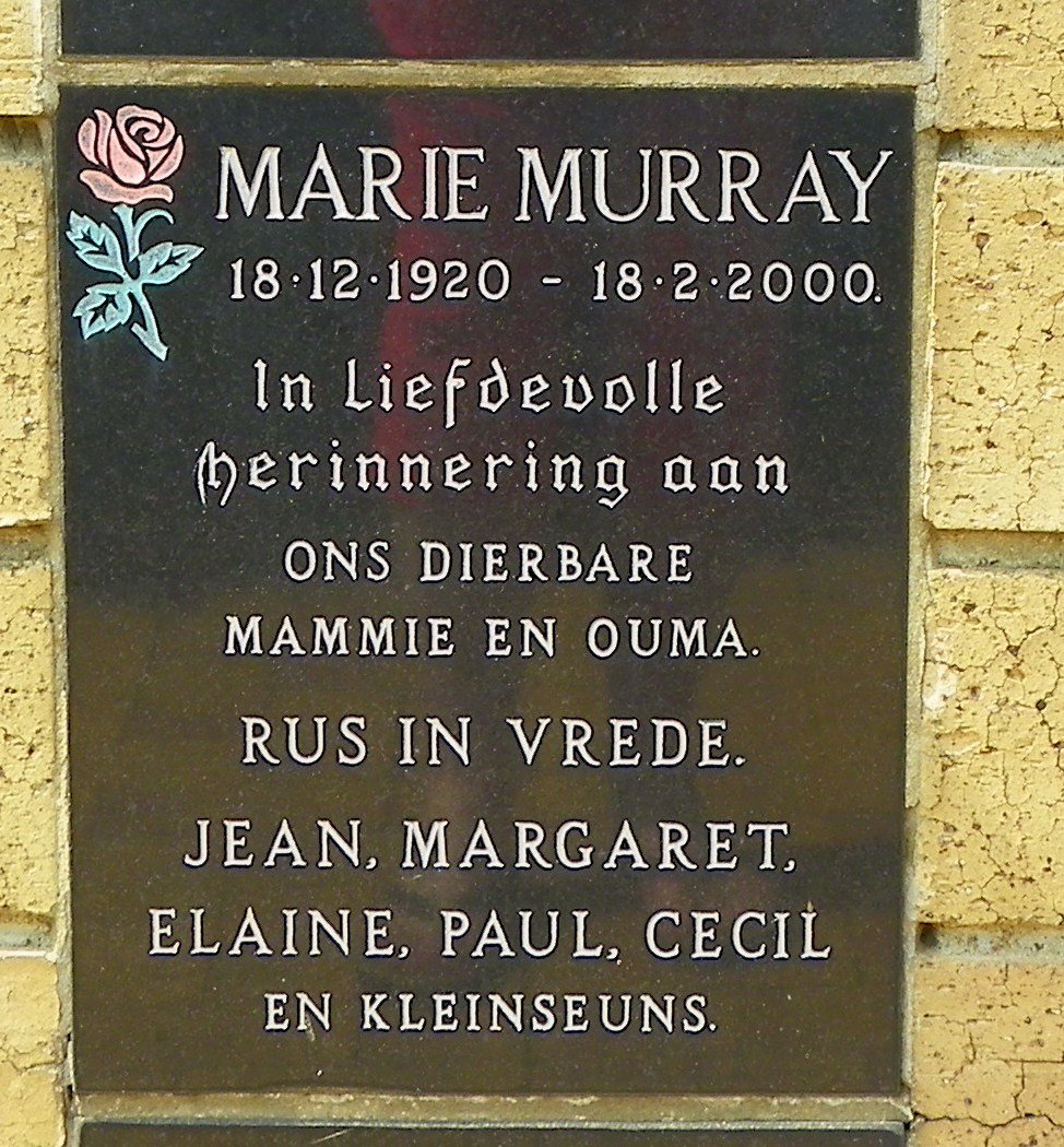 MURRAY Marie 1920-2000