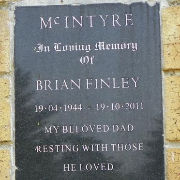McINTYRE Brian Finley 1944-2011