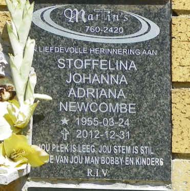 NEWCOMBE Stoffelina Johanna Adriana 1955-2012