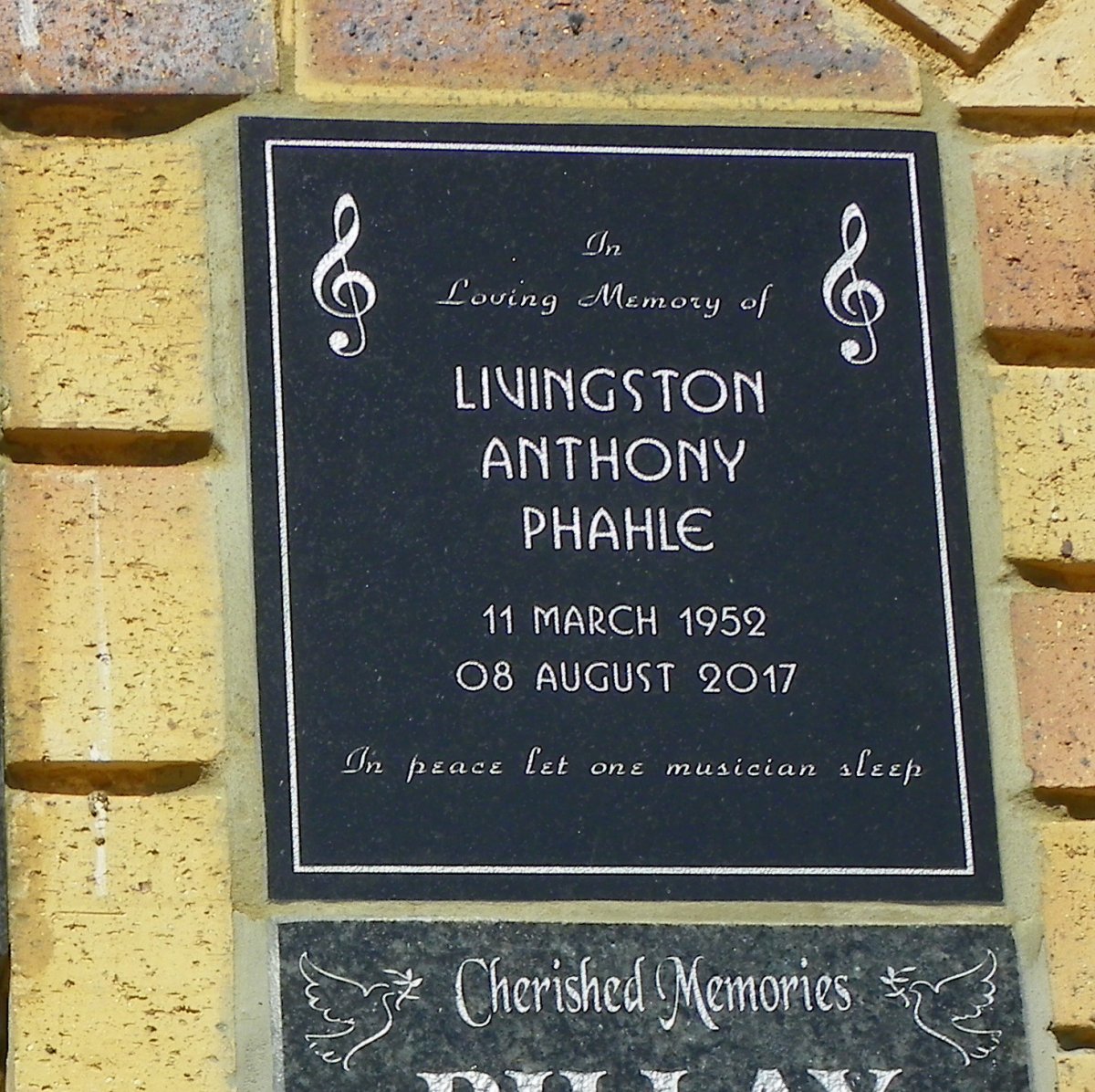 PHAHLE Livingston Anthony 1952-2017