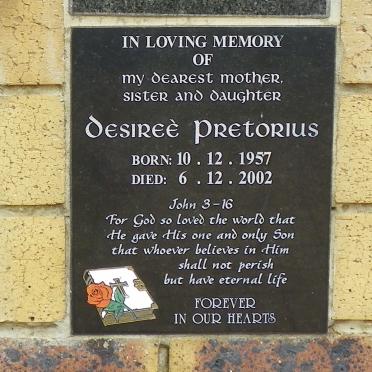 PRETORIUS Desireè 1957-2002