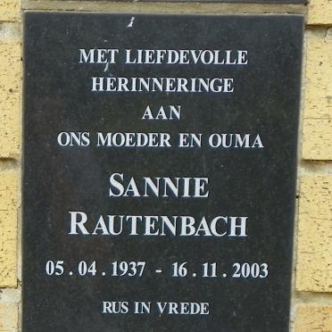 RAUTENBACH Sannie 1937-2003