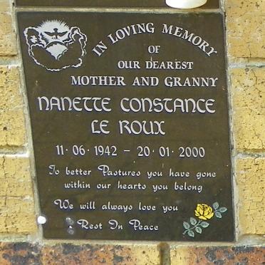 ROUX Nanette Constance, le 1942-2000