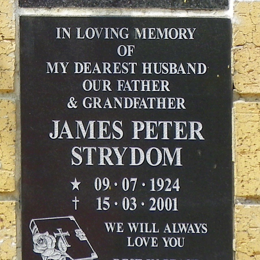 STRYDOM James Peter 1924-2001
