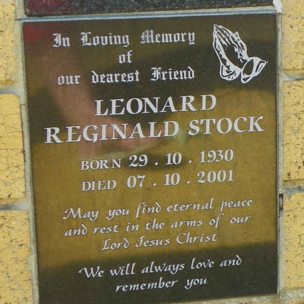STOCK Leonard Reginald 1930-2001