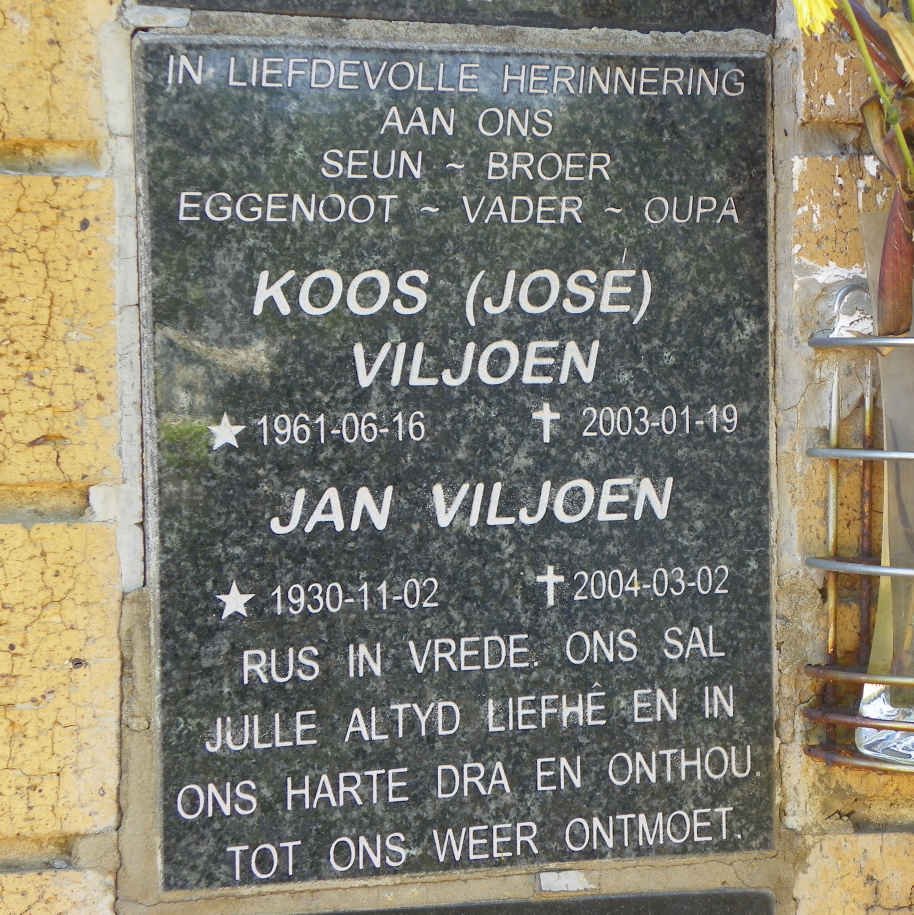 VILJOEN Jan 1930-2004 :: VILJOEN Koos 1961-2003